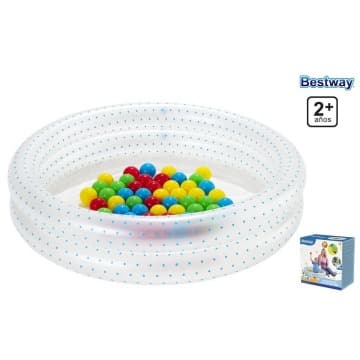 Piscina BestWay infantil 2 anéis com bolinhas Ø91X20CM