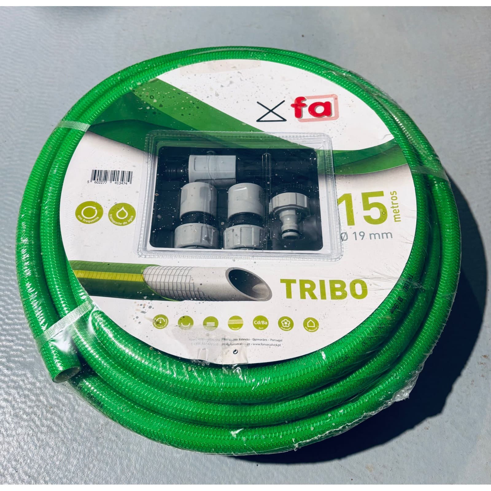 Mangueira de Jardim em Rolo 15m com acessórios- Tribo 3/4 19mm