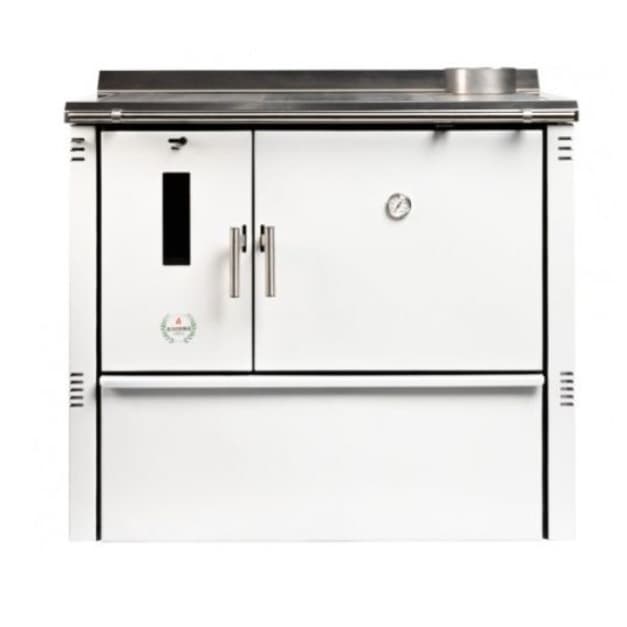 Fogão com Forno a Lenha Branco Esmaltado Oliveirinha 6.8Kw