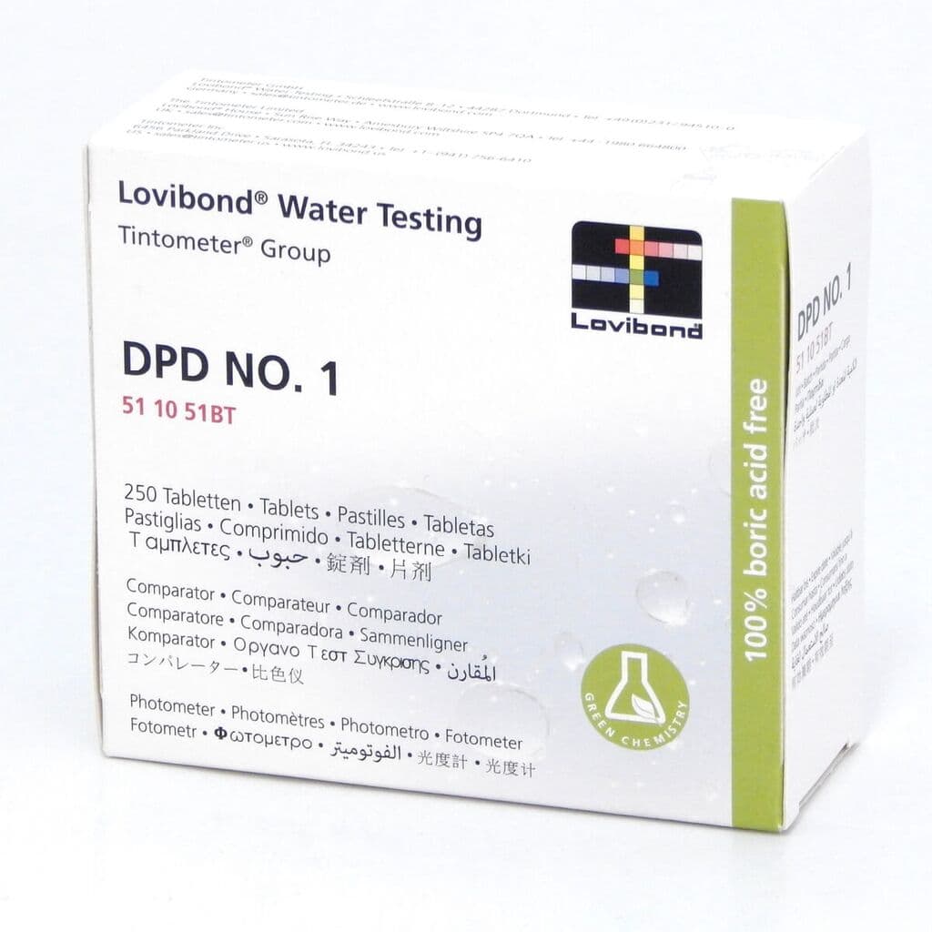 Pastilhas Reactivo DPD Nº1 para Fotómetro 250 unidades