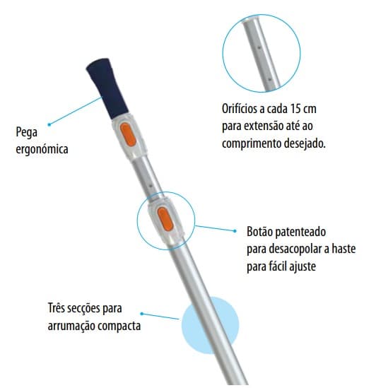 Haste extensível 4.50 m FX PRO