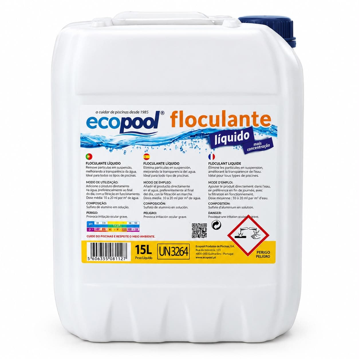 Floculante Líquido Ecopool 15Lts