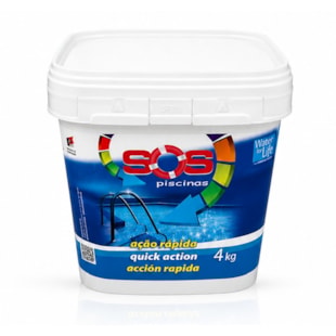 Cloro Shock Ação Rápida Granulado SOS Piscinas 4kg