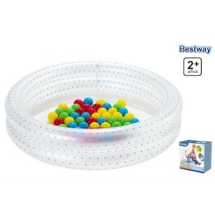 Piscina BestWay infantil 2 anéis com bolinhas Ø91X20CM