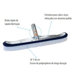 Escova limpa paredes c/ reforço inox 46 cm FX PRO