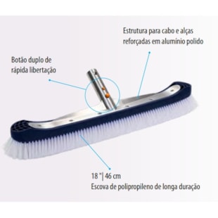 Escova limpa paredes c/ reforço inox 50 cm FX PRO
