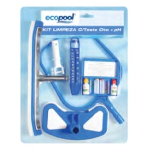 Kit de acessórios de limpeza c/ teste pH-Cl