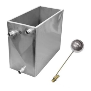 Vaso de Expansão aberto aço inox 25L com boia em inox 3\4'