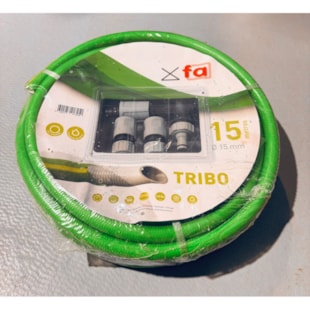 Mangueira de Jardim em Rolo 15m com acessórios- Tribo 5/8" 15mm