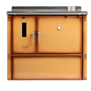 Fogão com Forno a Lenha Castanho Esmaltado  Oliveirinha 6.8Kw