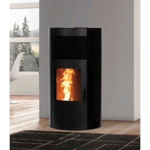 Salamandra a Pellets MEKKA CURVI de 11Kw Cor Preto