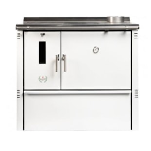 Fogão com Forno a Lenha Branco Esmaltado Oliveirinha 6.8Kw
