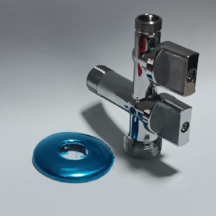 Torneira p/máquina de lavar dupla 1/2 x 3/4 x 3/8 Tribo